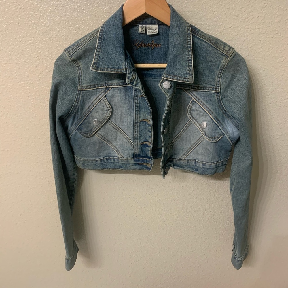 Jean Jacket Crop - image 3